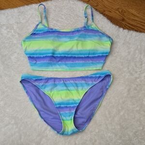 Endless Waves Blue/Green Bikini, Womens Size Large